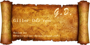 Giller Dénes névjegykártya